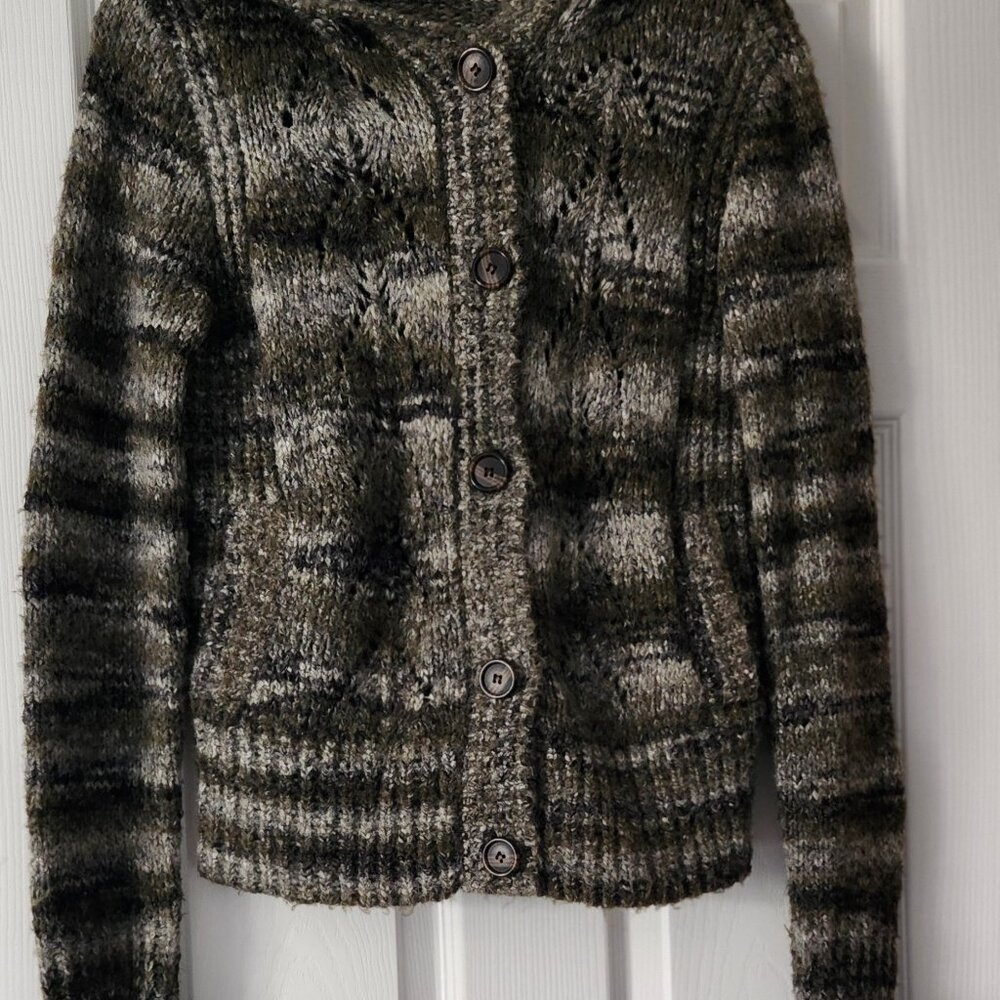 Calvin Klein Cozy Knit Cardigan Hoodie - Medium